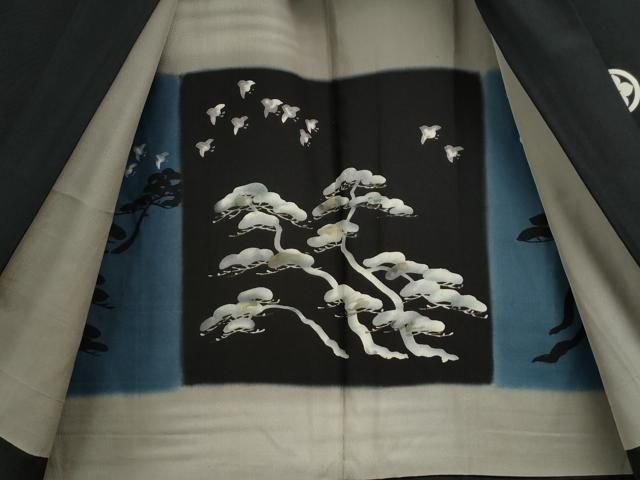 平和屋着物○男性 黒紋付・羽織セット 正絹 逸品 CAAS7112yc - メルカリ