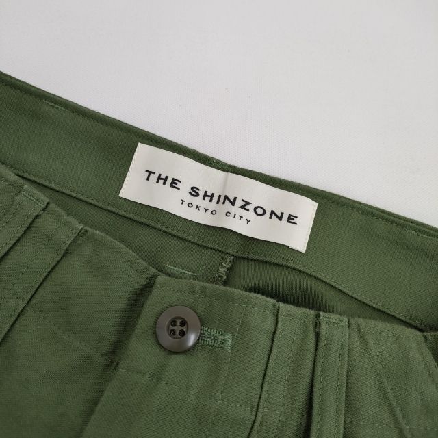 Shinzone BAKER PANTS 34 ベーカー パンツ グリーン レディース  