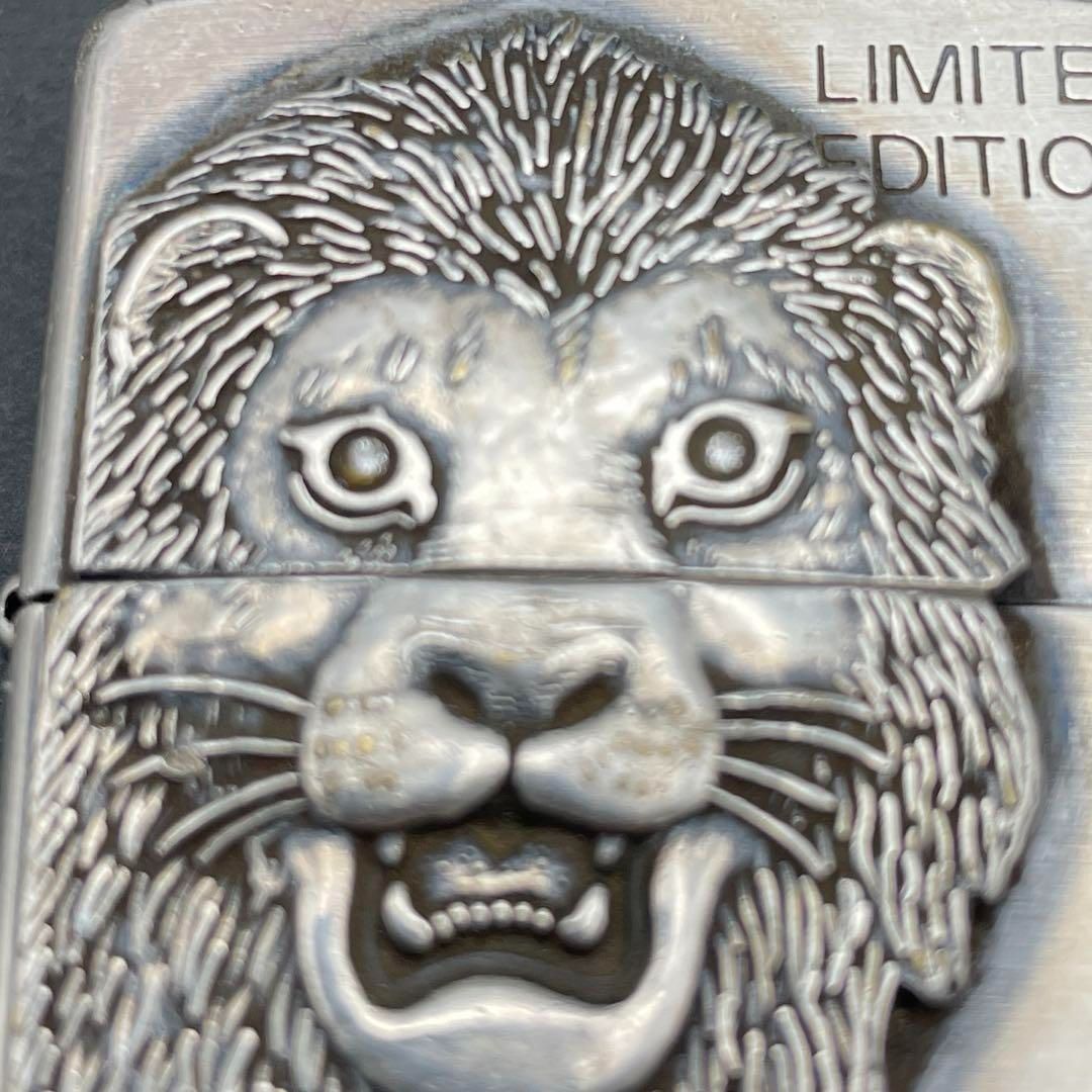 Zippo ライオン 天然ダイヤモンド入り 立体メタル貼り 限定 1995年9月