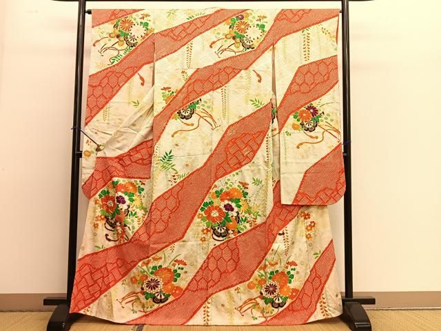価格ファッション - 平和屋着物□豪華振袖 駒刺繍 絞り 花車文