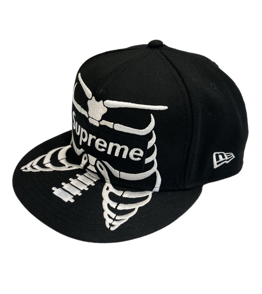 シュプリーム SUPREME Bones Box Logo New Era cap BLACK ボーンズ ボ ックスロゴ ニューエラ 71|2 59.6cm 黒 帽子 メンズ帽子 キャップ ブラック 101hat-161