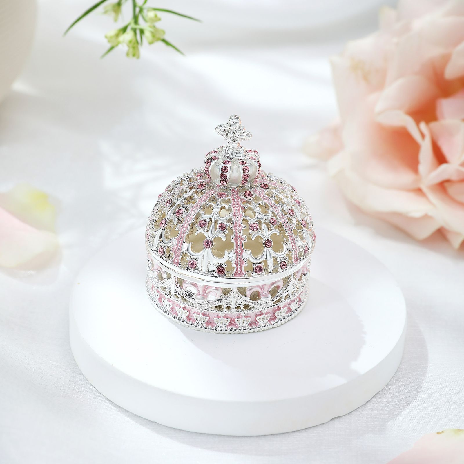 購入 王冠型アクセサリーケース リングケース ジュエリーケース 置物