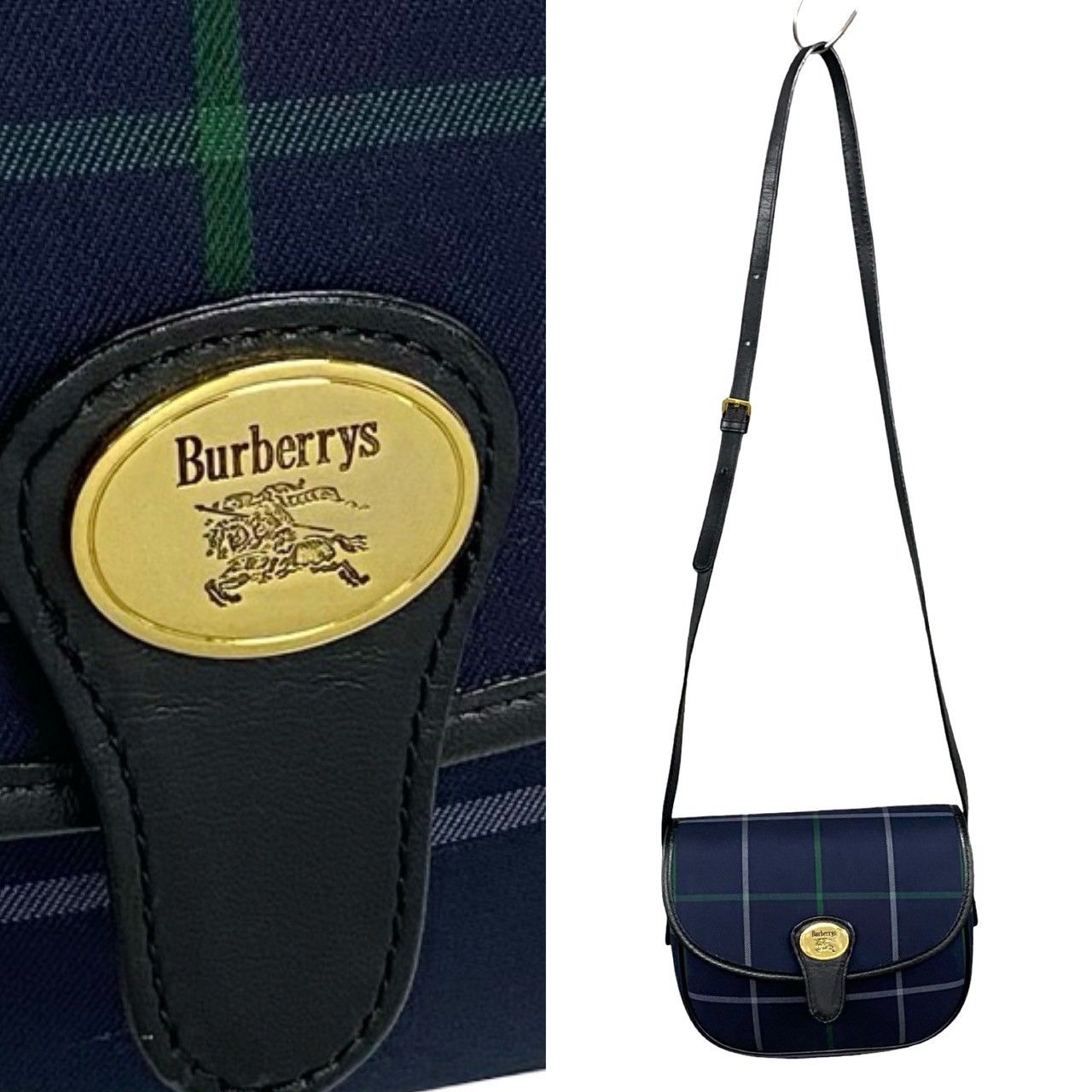 ほぼ未使用 Burberrys バーバリーズ シャドーホース ロゴ 金具 ノバ 