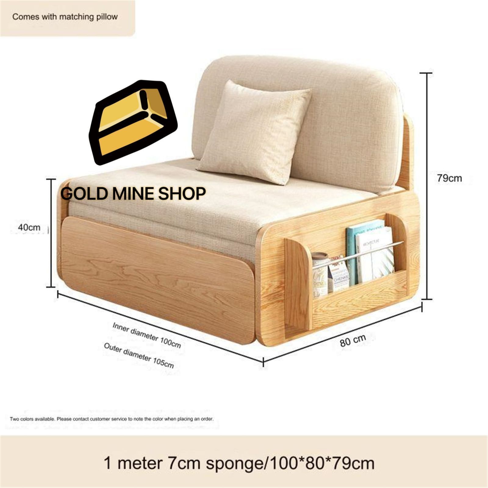 ソファーベッド 折りたたみソファー 収納 な布製の小さなソファ お手入れ簡単なソファベッド アパートやホテル用の2-in-1 1m