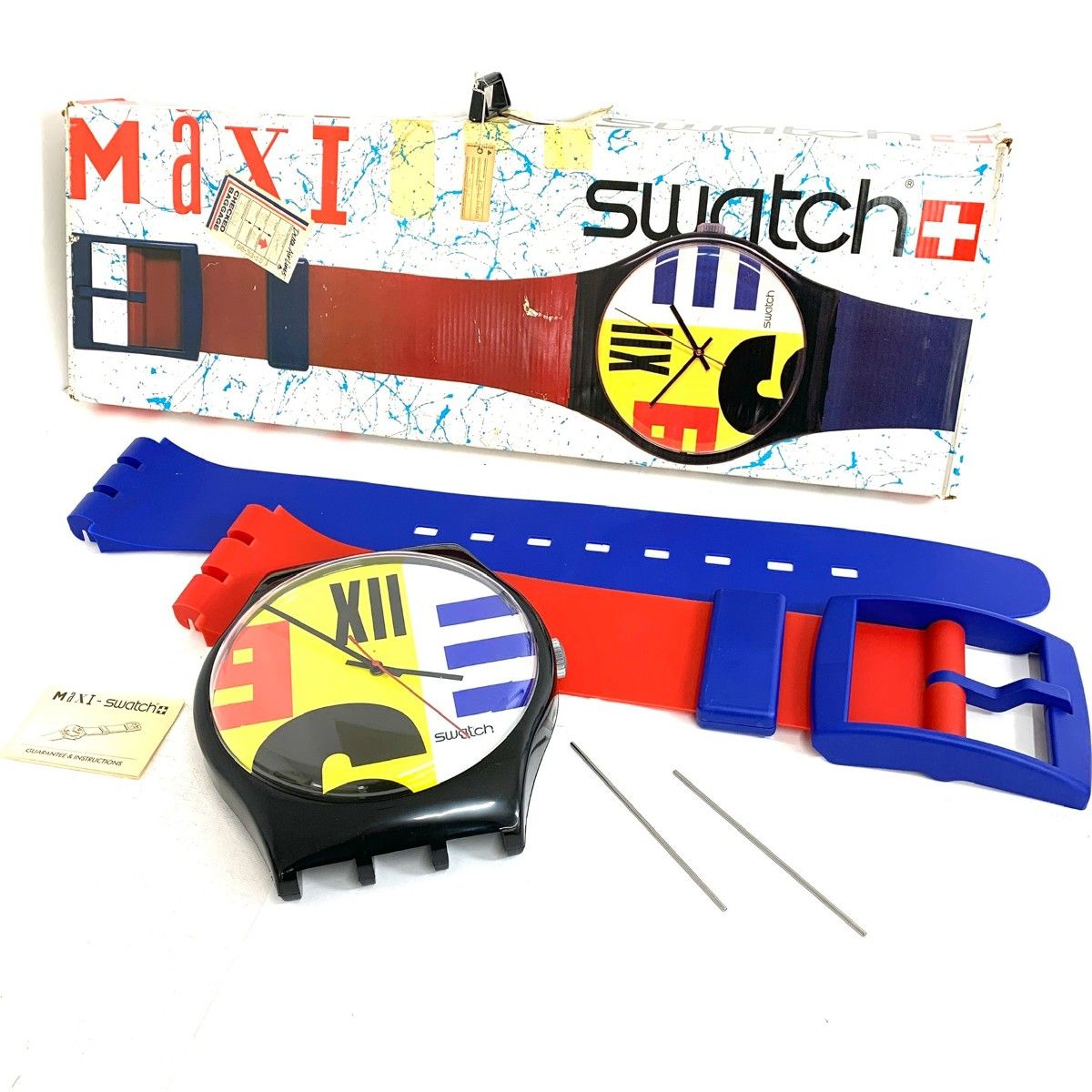 日本 Swatch wall Etsy clock maxi マキシスウォッチ Maxi 良好