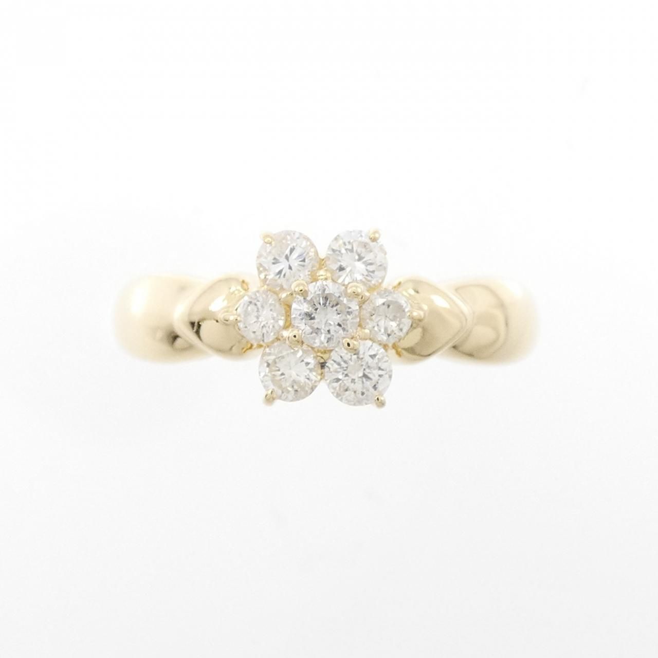 K18YG フラワー ダイヤモンド リング 0.31CT - メルカリ 