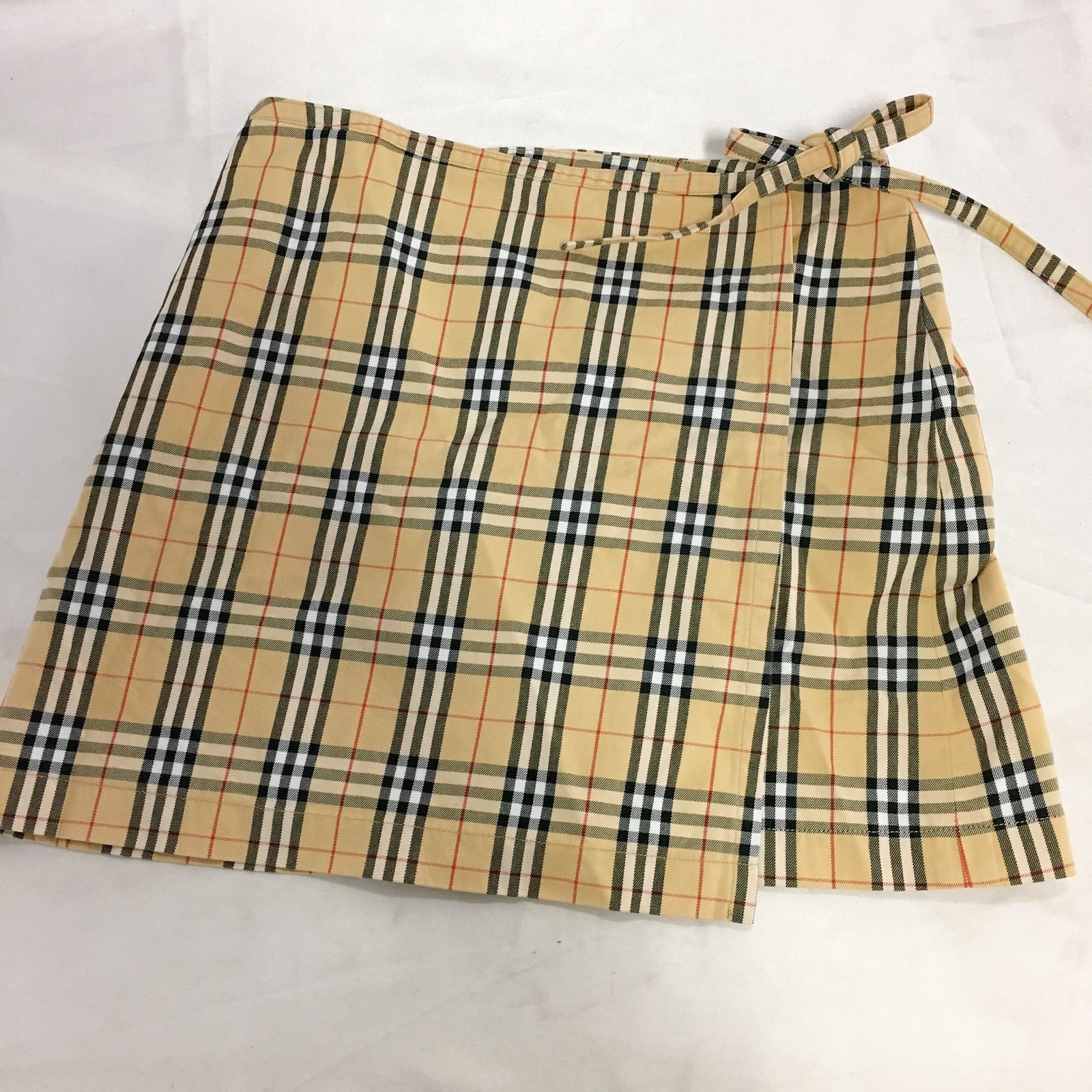 バーバリーブルーレーベル　ラップスカート　巻きスカート 美品】BURBERRY BLUE LABELミニ巻きスカートヴィンテージ