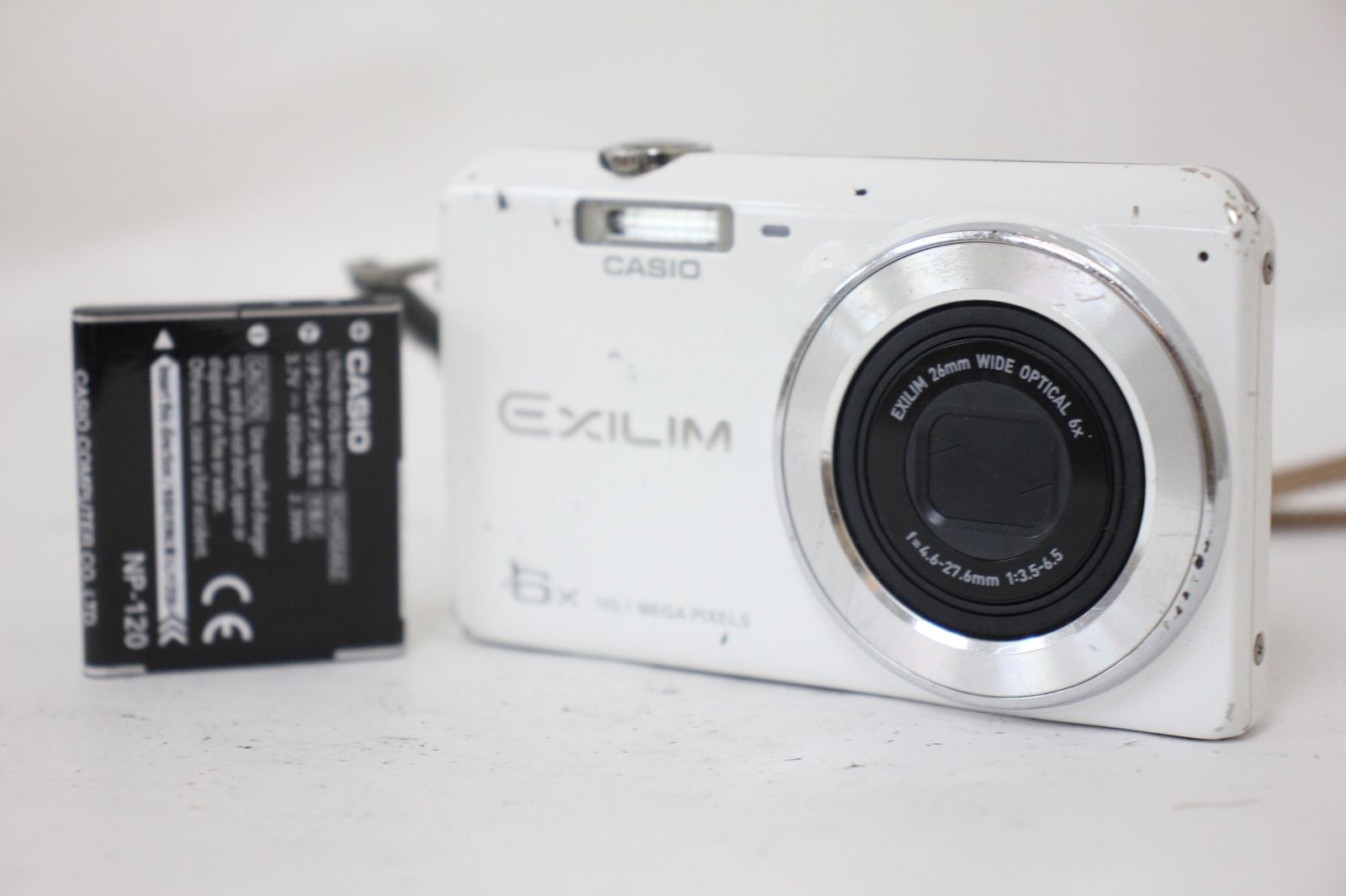 返品保証】 カシオ Casio Exilim EX-Z770 ホワイト 6x バッテリー付き