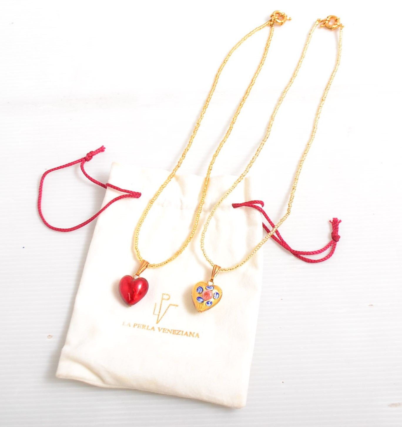 2個セット】ベネチアンネックレス ♡ハート♡ LA PERLA