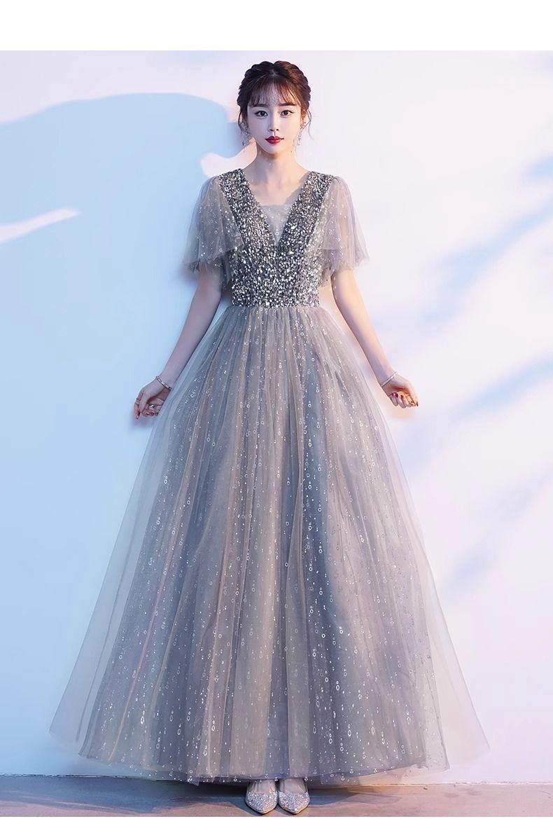 【熱い販売】 ロングドレス 演奏会 パーティードレス 結婚式 レディース ワンピース フォーマルドレス マキシ丈 Vネック 発表会 Aライン ドレス お呼ばれ 送料無料。