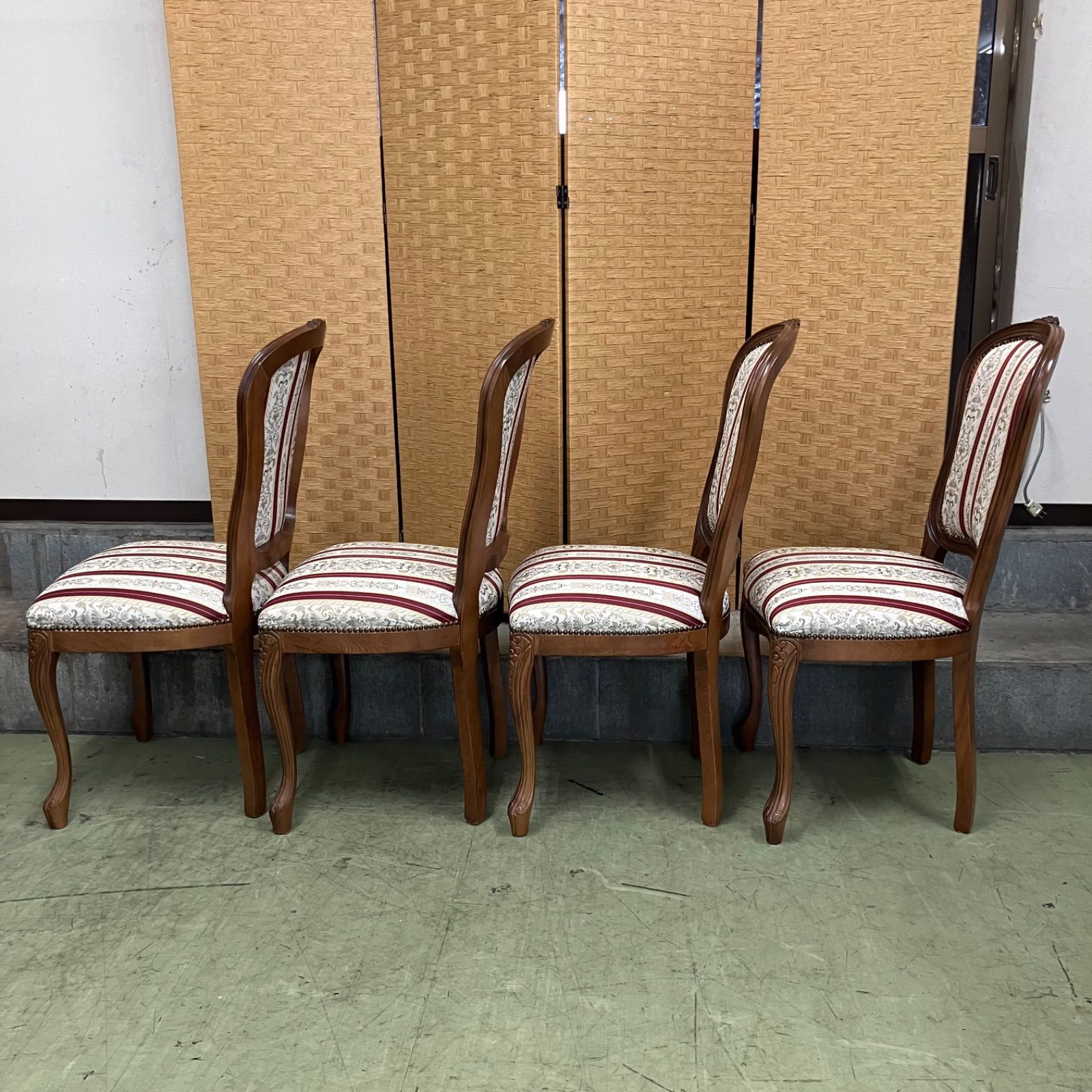 naoki様専用】アームチェア ロココ調 肘掛けチェ猫足 アンティーク 4脚 