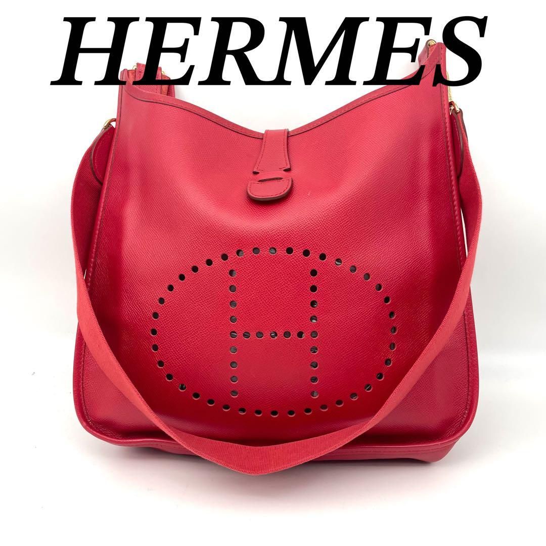 HERMES エヴリン PM ショルダーバッグ レッド F刻印 美品 - メルカリ HERMES エヴリン PM ショルダーバッグ レッド F刻印 美品 - メルカリ