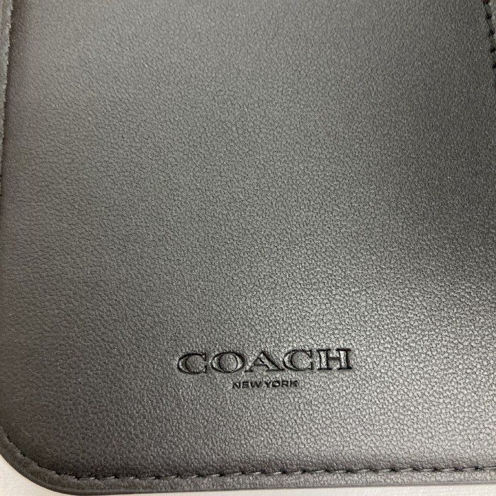 ☆COACH コーチ iphone13 Pro Max ブックタイプケース EMBOSSED Black