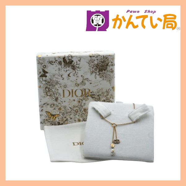 Christian Dior ディオール SHINY-D パール付ネックレス アクセサリー N0858SYDCY 淡水パール ゴールド CDロゴ  スター クリスタル - メルカリ