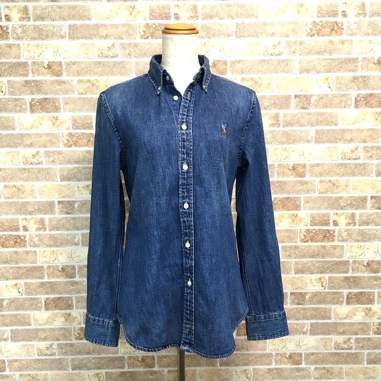 み Ralph Lauren シャツ 160 84 A 綿100％ デニムシャツ 6