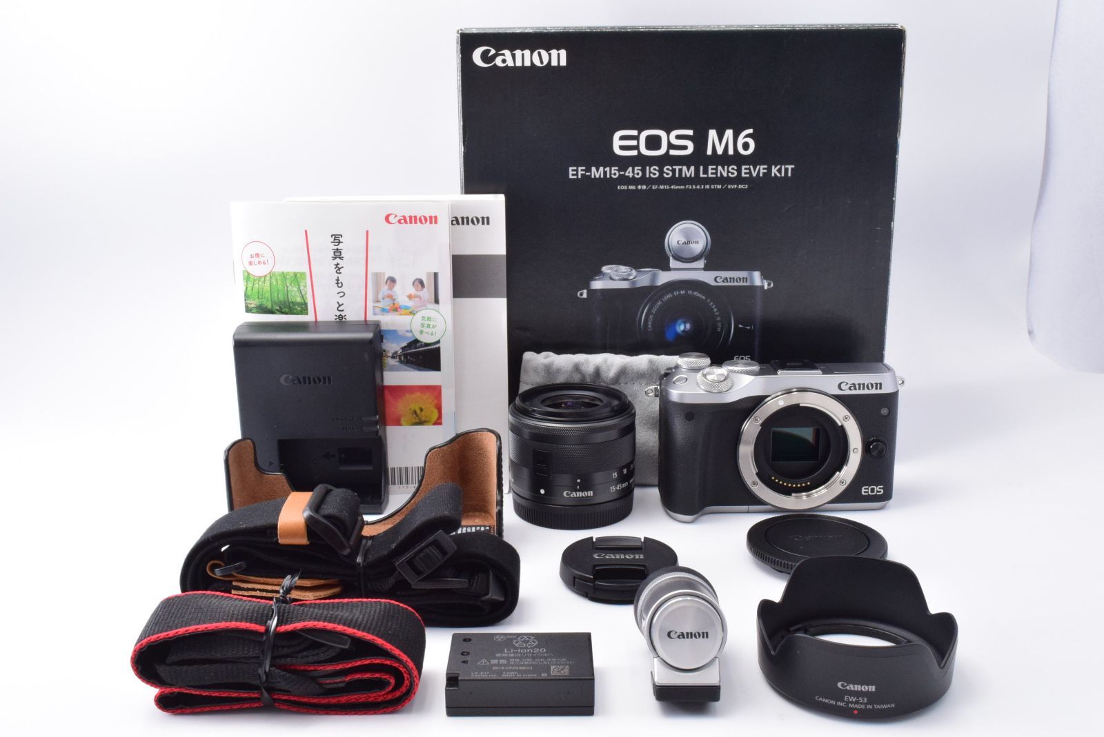 Canon EOS M6 EF-M15-45 IS STM レンズEVF他付属-