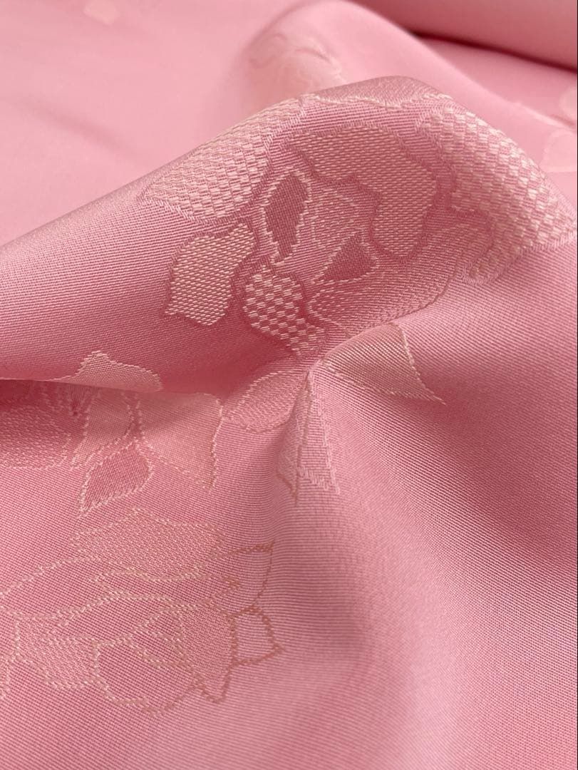 色無地 紋意匠 薔薇文様 正絹 反物 - メルカリ