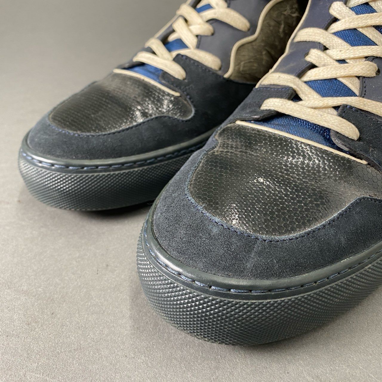 2d4 BALENCIAGA バレンシアガ ハイカットスニーカー 42 ネイビー 