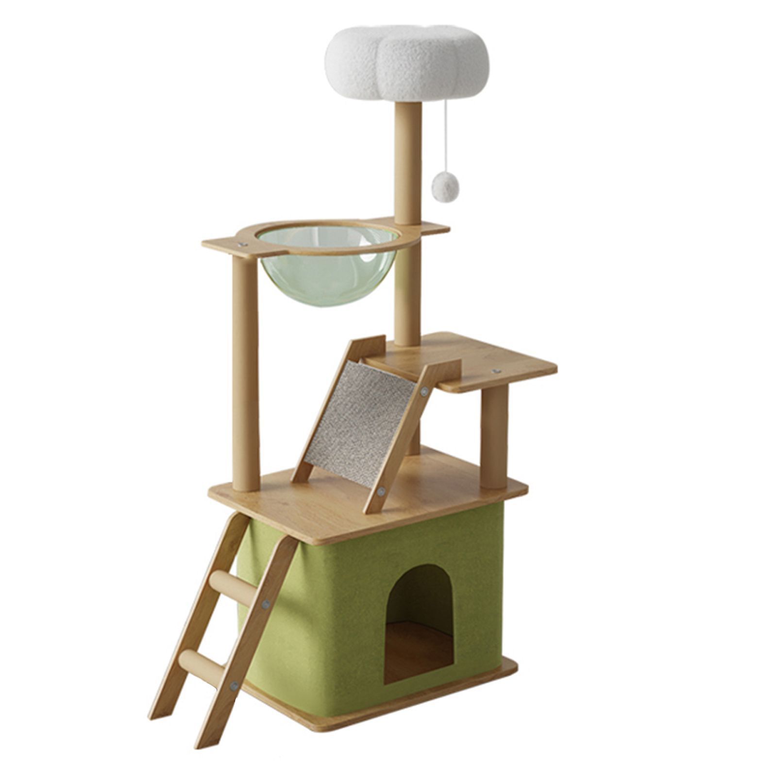 据え置き型 麻紐 爪とぎ 多頭飼い 宇宙船キャットタワー 据え置き型