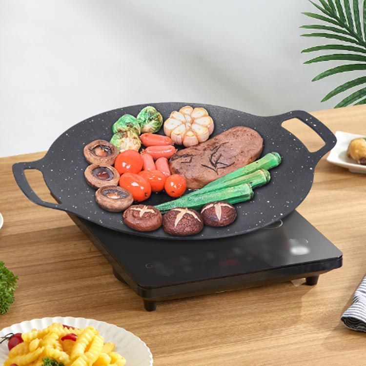 IH対応 焼肉プレート 焦げ付きにくい 直火 対応 丸型
