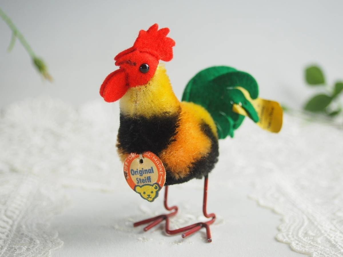 シュタイフ☆Rooster 10cm ID's完品☆ニワトリ/雄鶏/ルースター - メルカリ