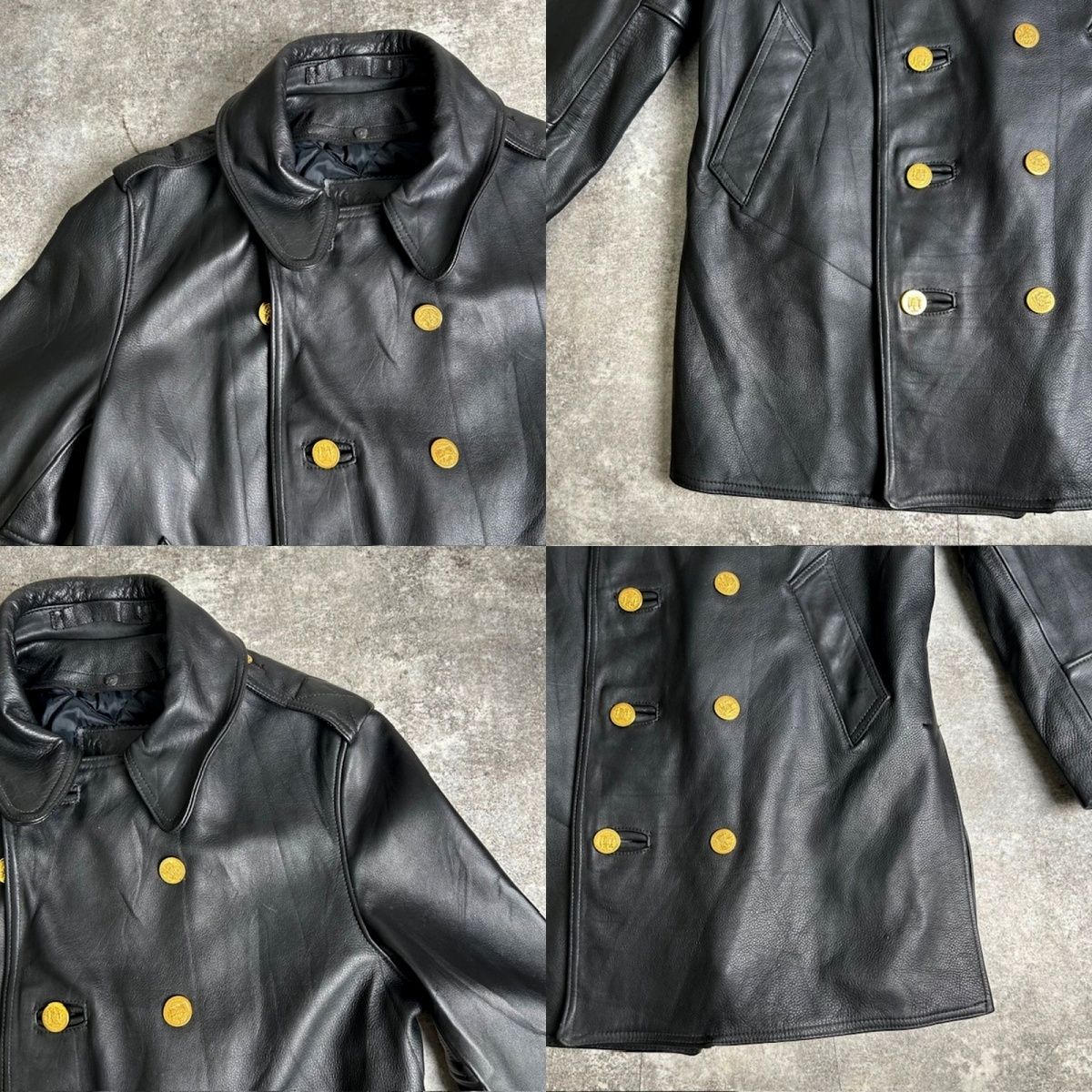 BRANDED GARMENTS　シカゴポリス　レザージャケット　ライダーズ　黒 ブランデッドガーメンツ・ポリスジャケットの寸法と重量-シカゴ市警察