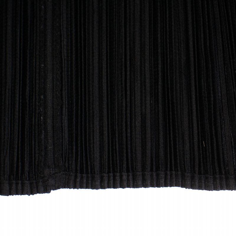 プリーツプリーズ　PP04-JG370 ブラック　ダブルジップ　ロングスカート. プリーツプリーズ PLEATS PLEASE イッセイミヤケ ダブルジップ