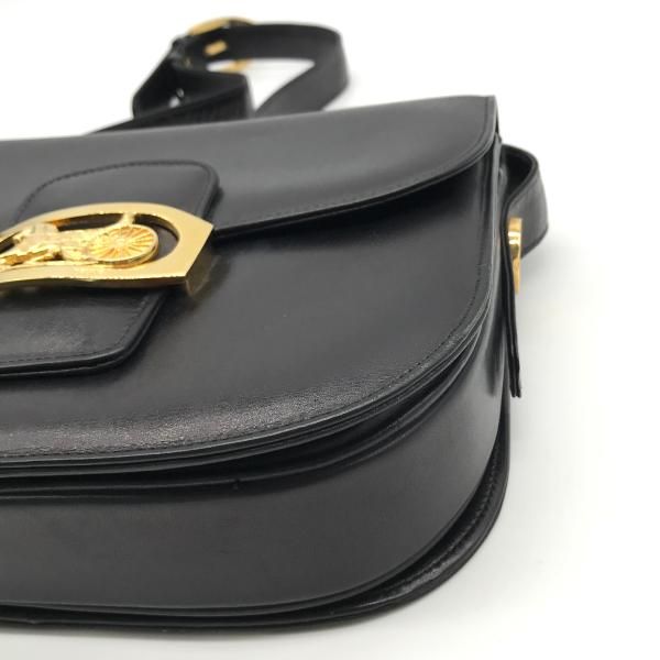 CELINE セリーヌ レザー 馬車金具 サルキー ショルダー バッグ