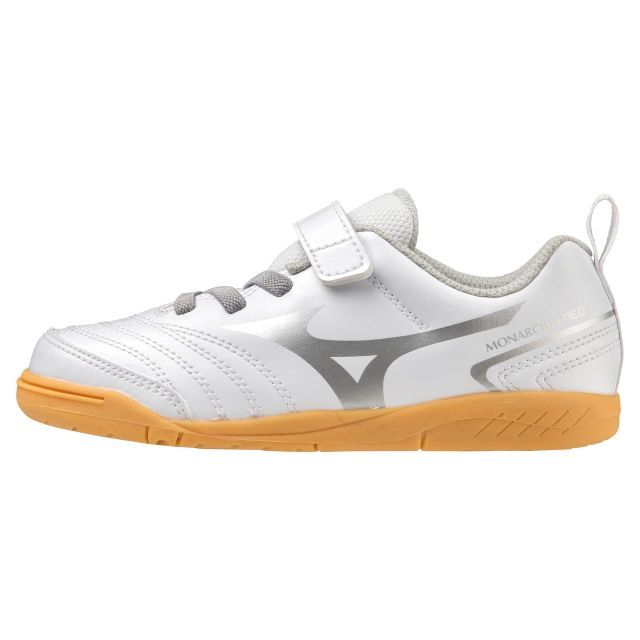 ミズノ　モナルシーダNEO II CLUB KIDS IN　ジュニア　サッカー／フットボールシューズ　トレーニング用　mizuno　P1GG232604（ホワイト×シルバー） 6300