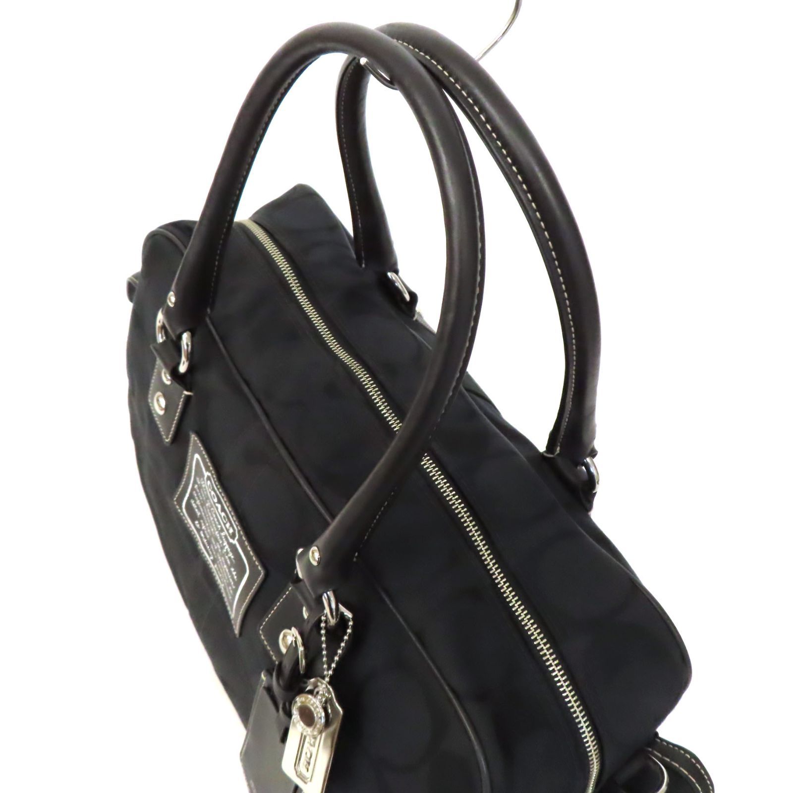 OF25502 美品 COACH コーチ シグネチャー柄 キャンバス×レザー