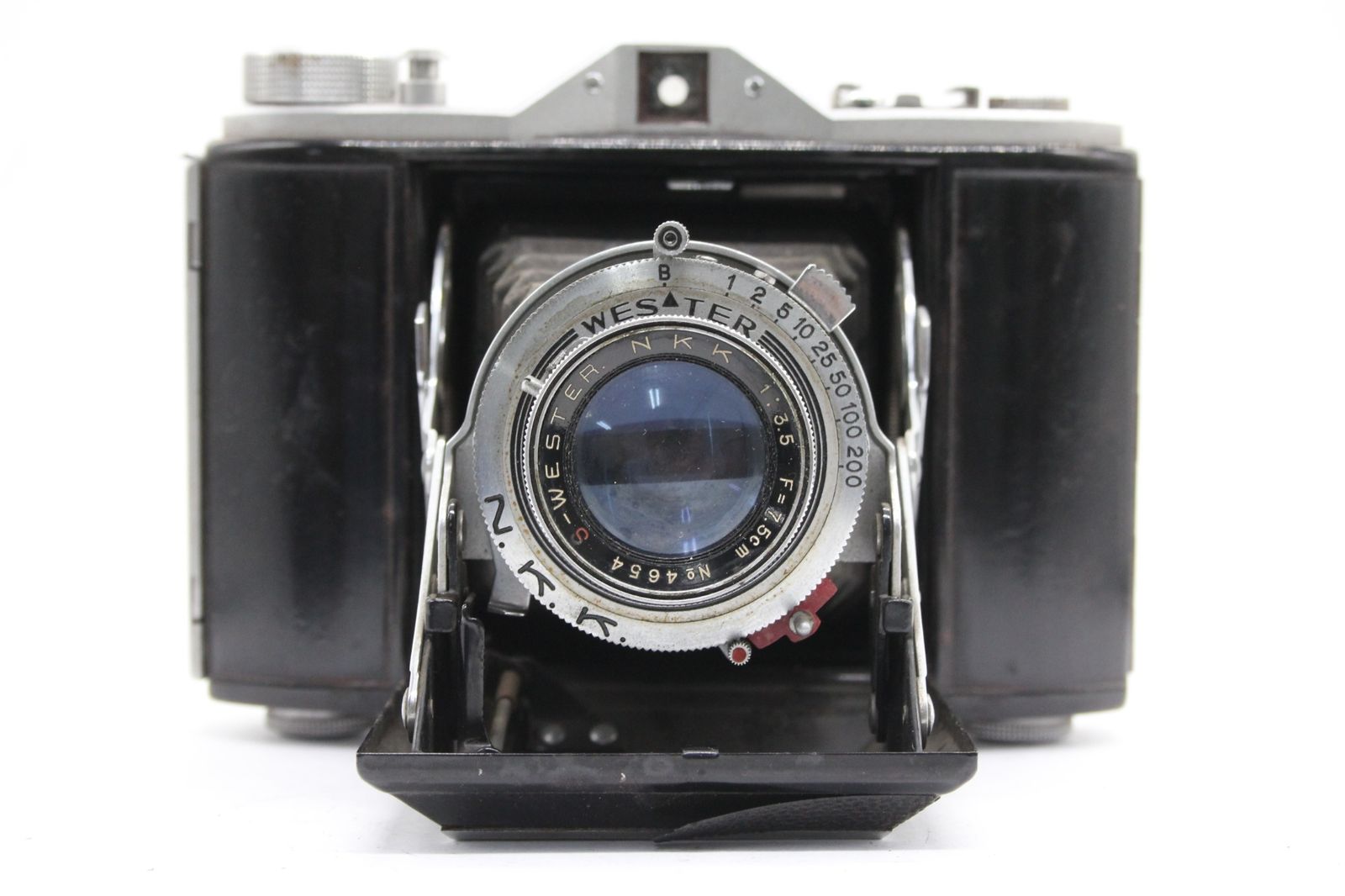 ✨良品NKK Wester S-2 蛇腹カメラ 箱ケース付き 昭和レトロ NKK Wester S-2 レトロ 蛇腹式 フィルムカメラ ケース付き NKK