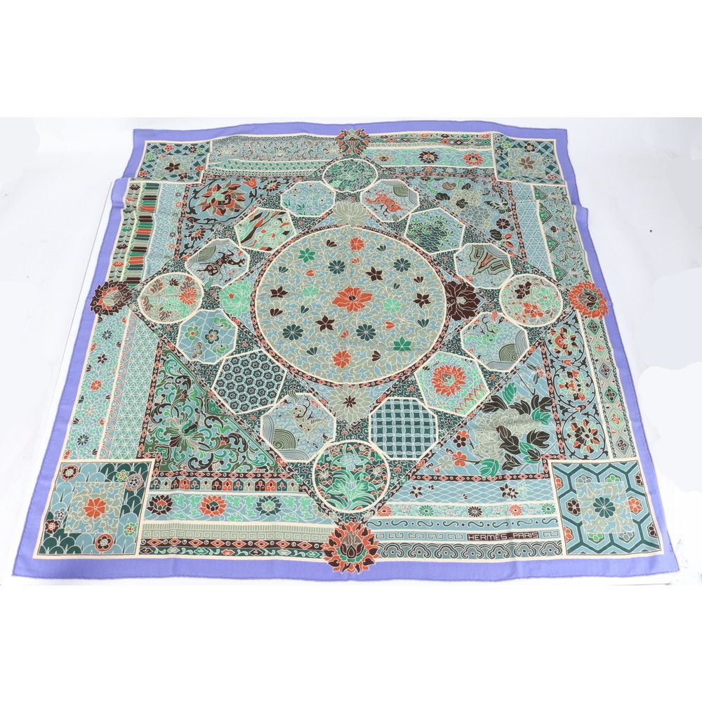 極美品 エルメス 大判 ストール 130×130 カタツムリの夢 シルク100％