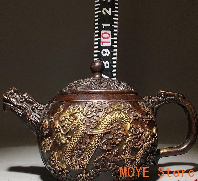 銅器 竜紋竜茶壺 酒壺 書道具 文房具 装飾品 工芸品 美術品 銅器 竜紋竜茶壺 酒壺 書道具 文房具 装飾品 工芸品 美術品
