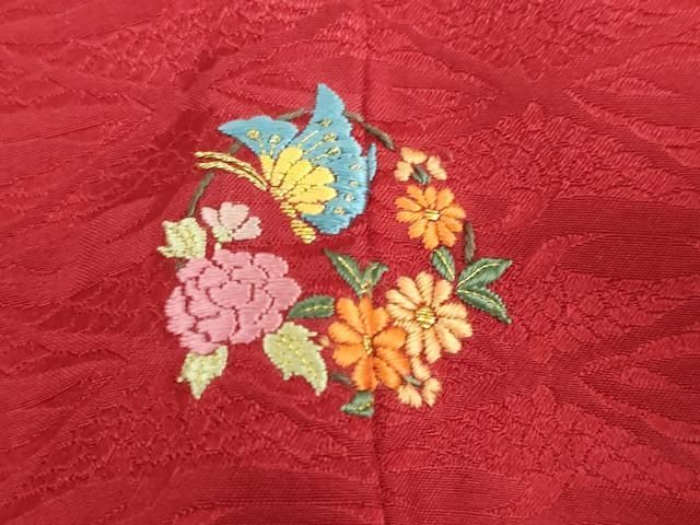 平和屋着物○豪華振袖 刺繍 草花文 銀通し地 仮絵羽 逸品