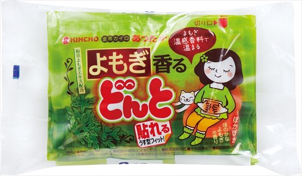 まとめ買い-24点セット 貼れる 香るどんとＶ よもぎ ８個入 大日本除虫菊 金鳥 カイロ