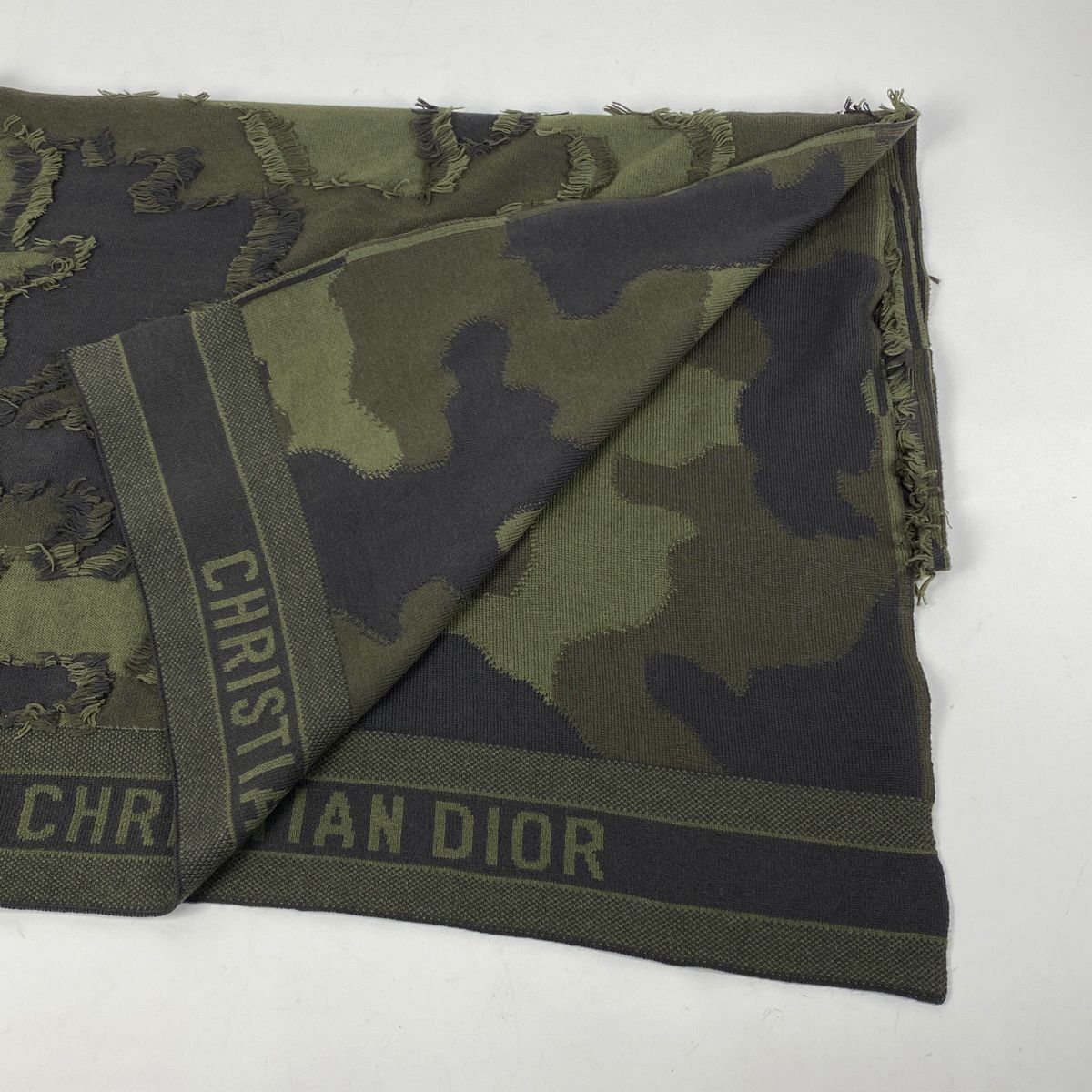クリスチャンディオール Christian Dior カモフラ柄 ショール 迷彩  