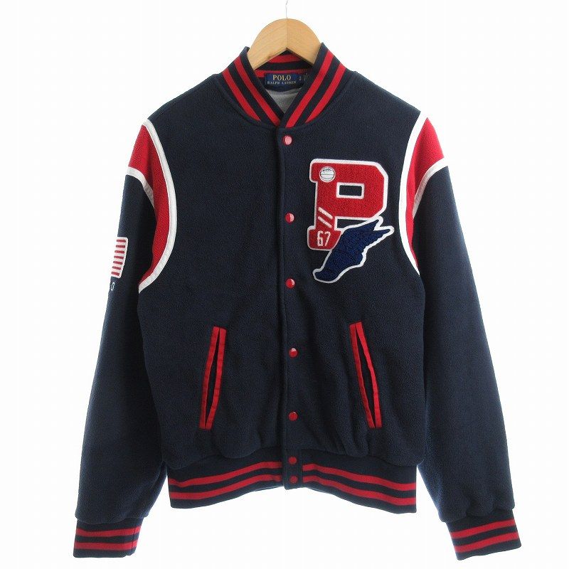 【美品】本日中ポロ ラルフローレン P-wing スタジャン M ポロ ラルフローレン POLO RALPH LAUREN P-WING 復刻 スタジャン