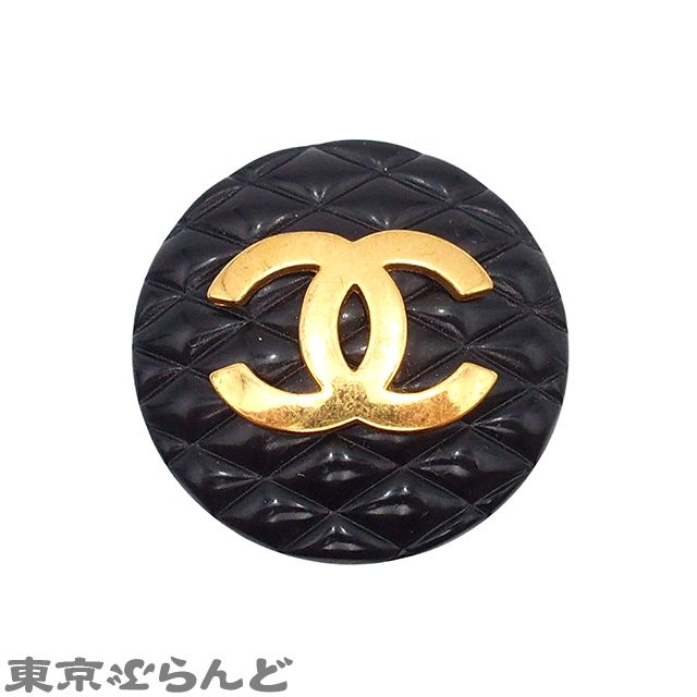 シャネル CHANEL イヤリング ブラック ゴールド プラスチック メタル マトラッセ ココマーク 93P レディース 101825504