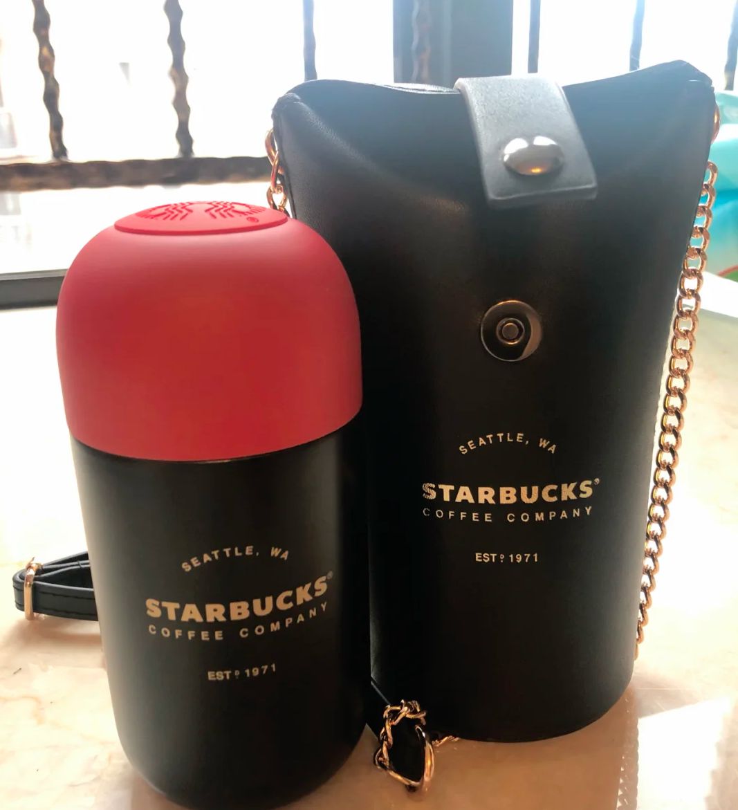 Starbucks スターバックス  2点セット 海外モデル 水筒 とショルダーバッグ水筒カバー ペットボトルカバー ボトルカバー ボトルケース ボトルホルダー 水筒ホルダー 水筒ケース カバー ペットボトルホルダー 収納