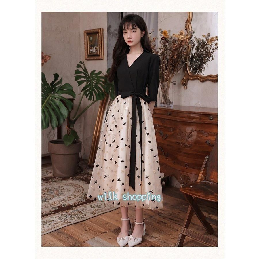 エムズグレイシー 花柄スパンコール装飾 ワンピース 40　a7