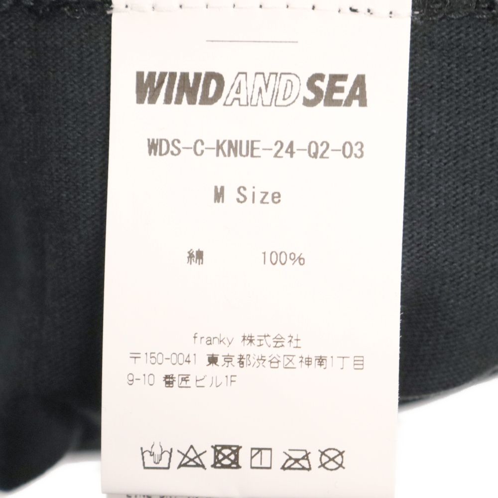 WIND AND SEA (ウィンダンシー) ×KEEENUE キーニュ フロントプリント Tシャツ 半袖 カットソー ブラック 101枚限定 WDS-C-KNUE-24-Q2-03