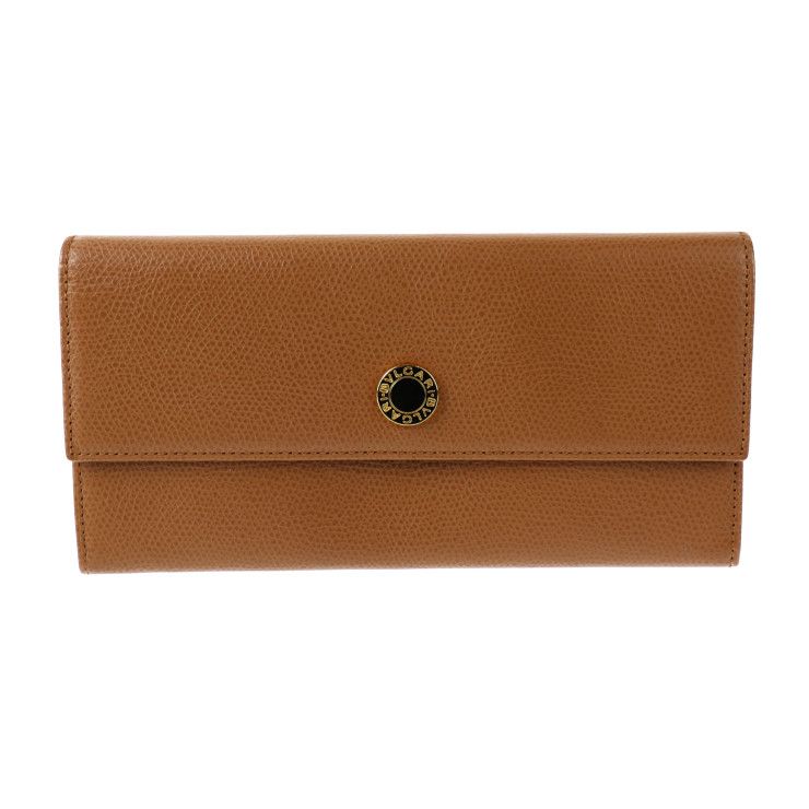 未使用品 ブルガリ クラシコ 二つ折り財布 ブラウン レザー 男女兼用