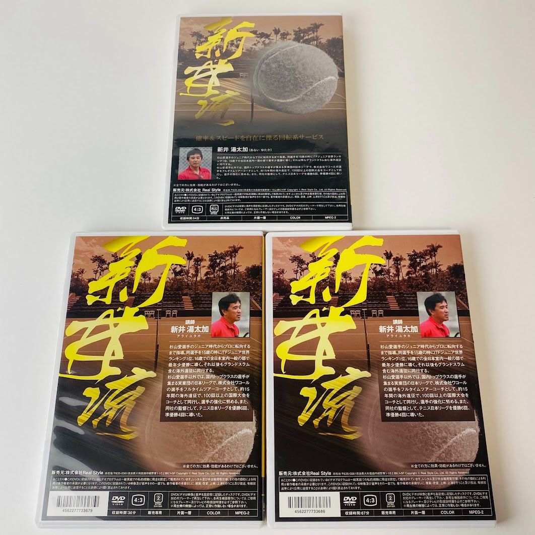 テニス　DVD 新井流 新井流フルスイングテニス塾 確率＆スピードを自在に操る回転系