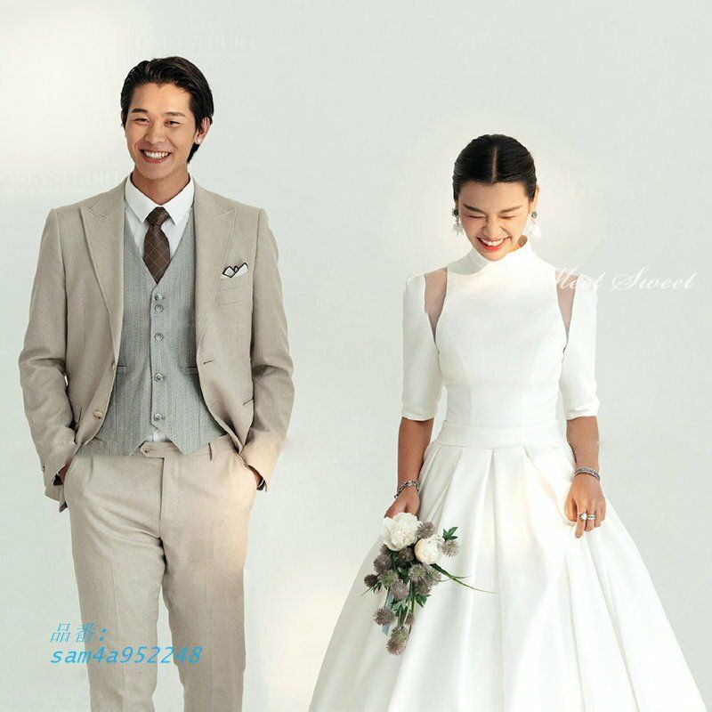 ウェディングドレス 二次会 前撮り フォトウェディング 挙式 花嫁 ロング リゾートドレス 春秋 結婚式 ブライダル パーティードレス 後撮り am4a952248