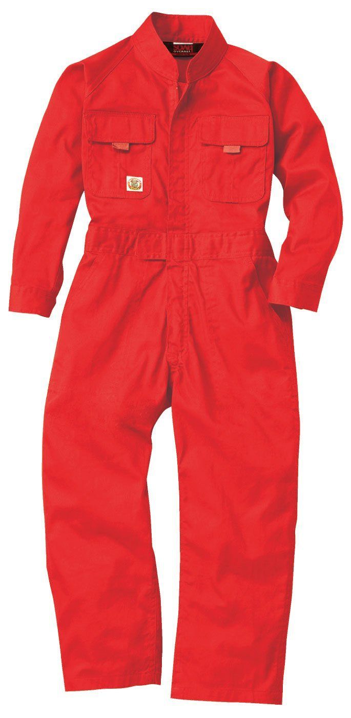 sowa(ソーワ) つなぎ ツナギ 子供（キッズ) カラーつなぎ 綿１００％ sw-9009 ライトレッド 120