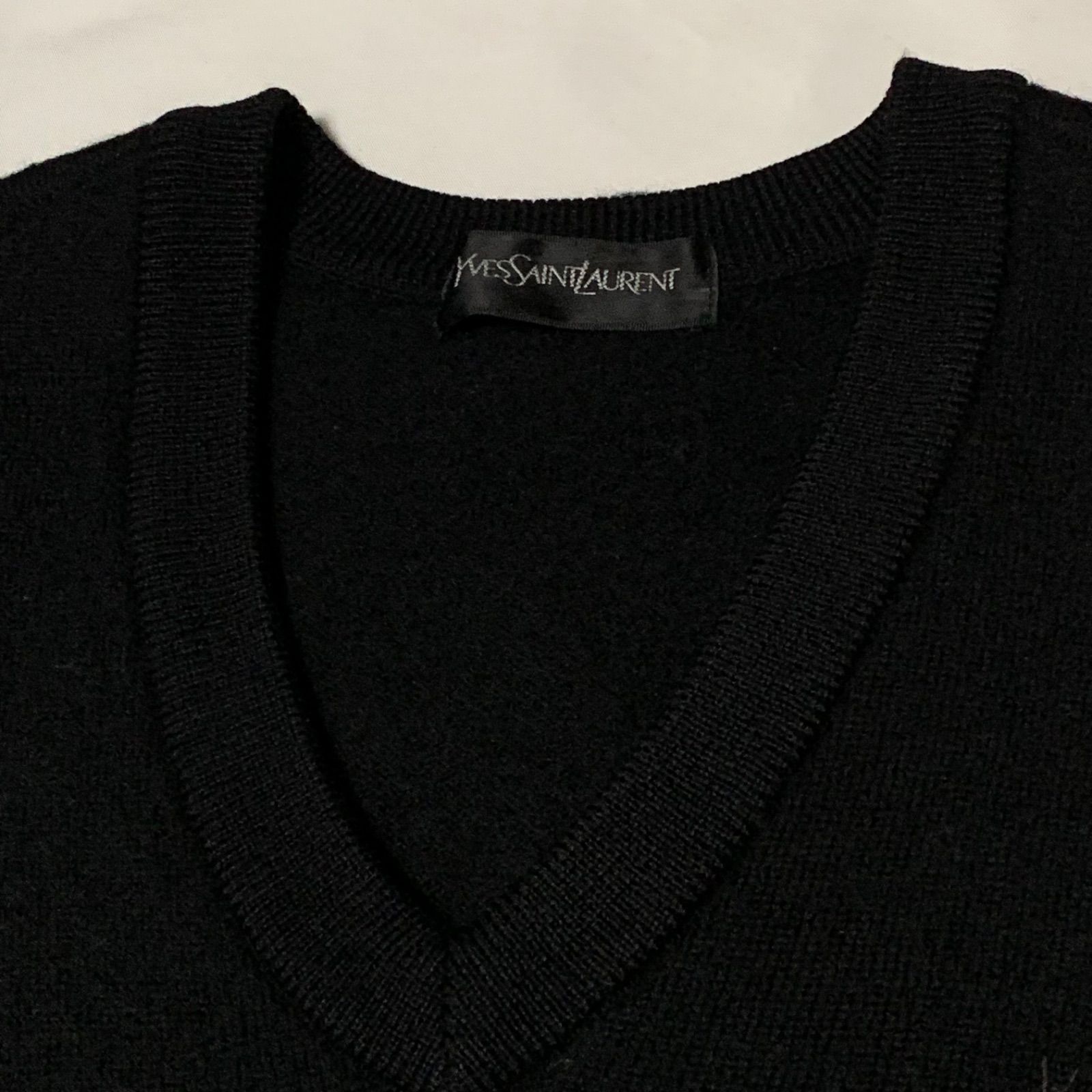 90s Yves Saint Laurent V-Neck Knit Vest イヴサンローラン Vネック 