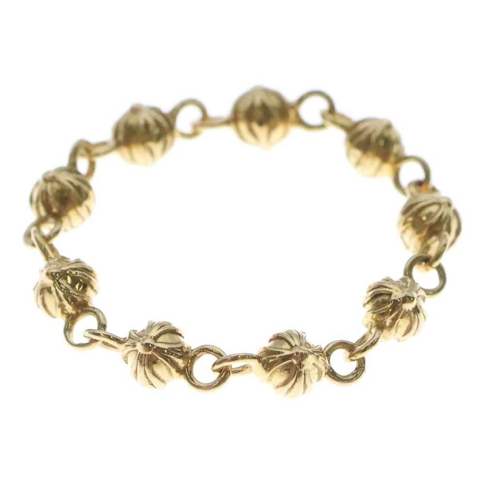 CHROME HEARTS クロムハーツ 22K BEAD CHAIN TINY ビーズチェーン タイニー リング ゴールド