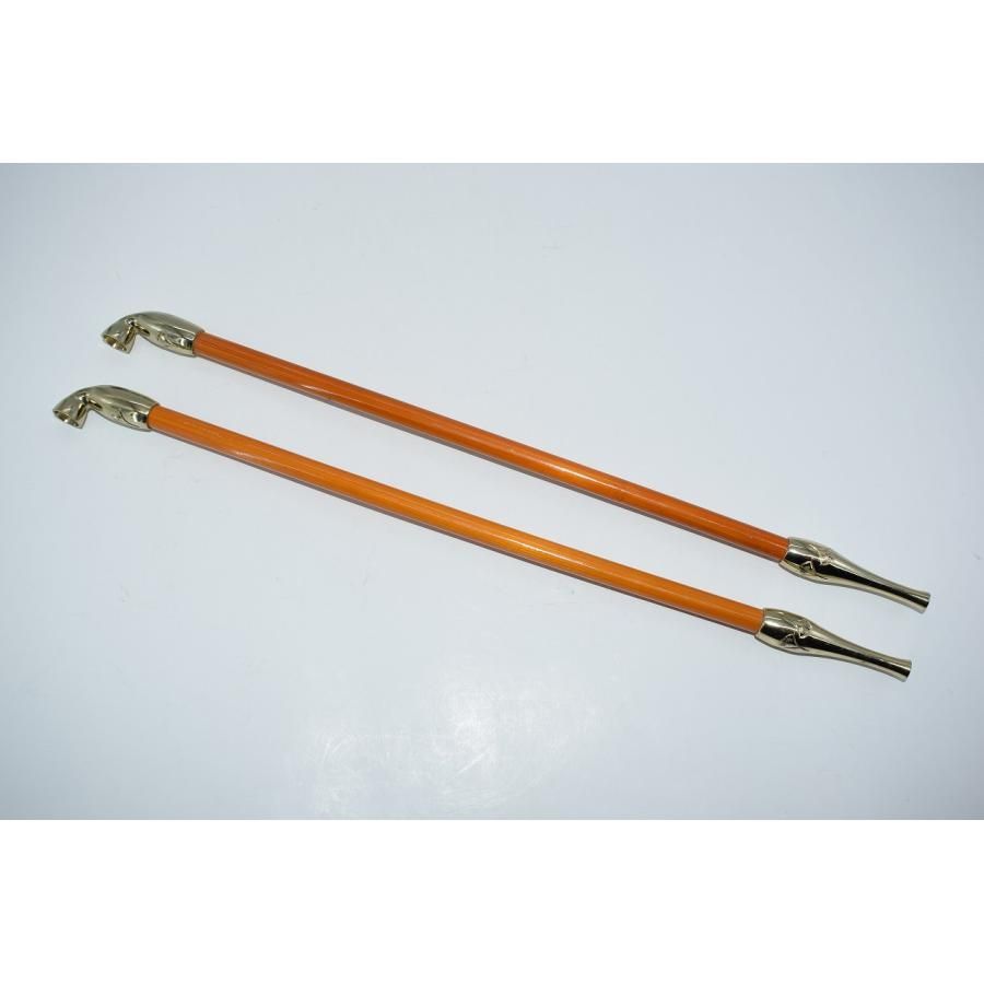 茶道具 煙管一双 裏流 銀杏彫 t 茶道 ms1911-4