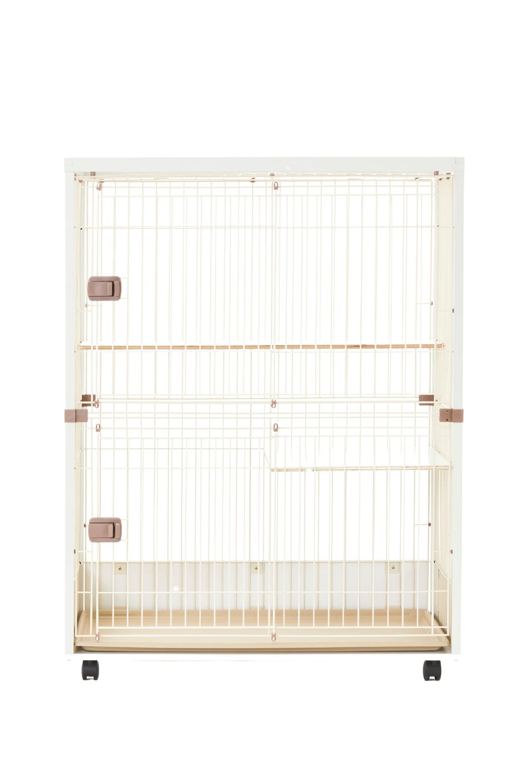 数量限定】ieneko 猫 ケージ 2段 おしゃれ 木製 幅広96cm 大型 横