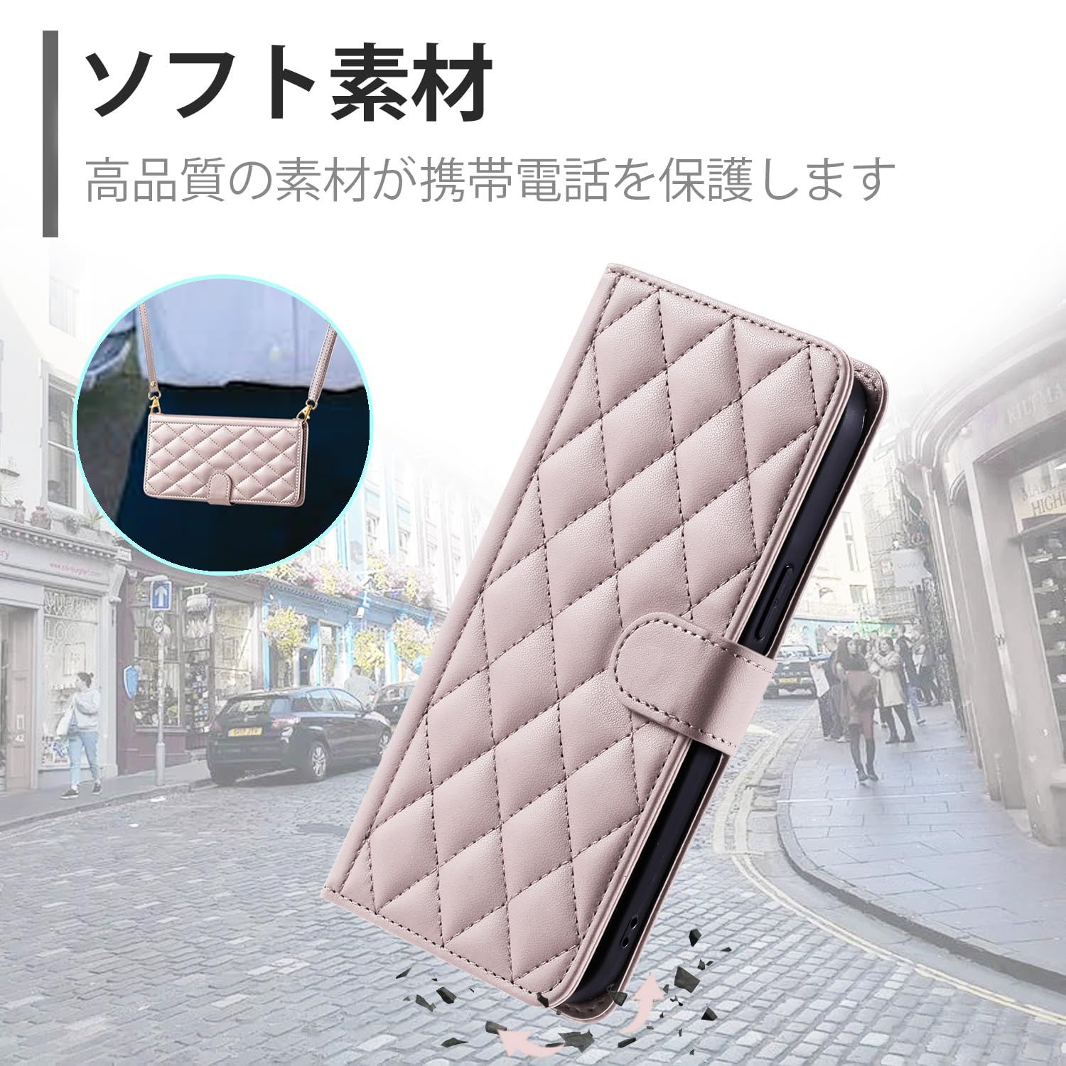 【新着商品】開閉式 内蔵マグネット 財布型 チェック柄 滑り防止 高級PUレザー 耐衝撃 薄型 上質 軽量 カード収納 スタンド機能 耐摩擦 ストラップ付き おしゃれ 手帳型 マグネット式 ケース